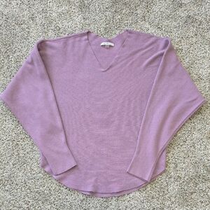 Elegant Lavender V-Neck Sweater